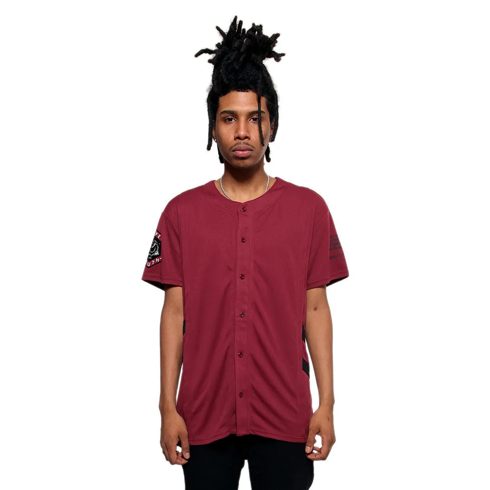 Misunderstood Burgundy Mesh Baseball Jersey