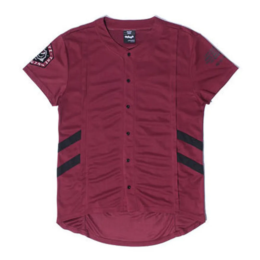 Misunderstood Burgundy Mesh Baseball Jersey