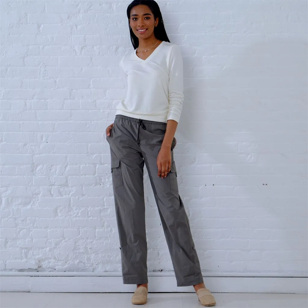 New Look Sewing Pattern N6644 Misses' Cargo Pants and Knit Top