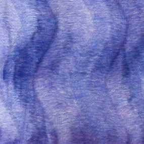 Periwinkle Blue-Purple-Grey Wave Texture Polyester Faux Fur Knit Fabric