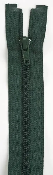 Polyester Coil 1-Way Separating Zipper 24in Forest Green