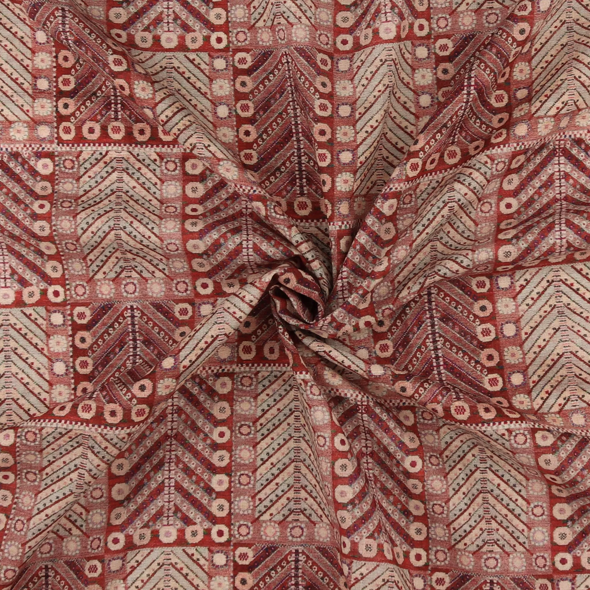 Printed Cotton & Linen - TERRA - 002 - Rouge