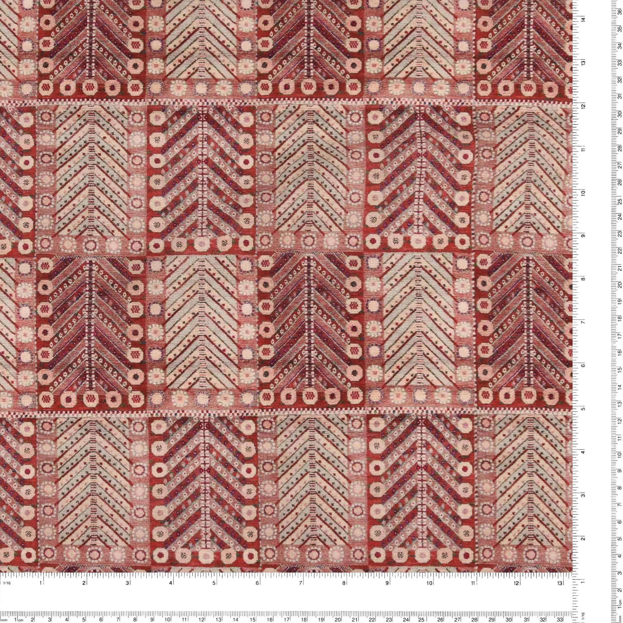 Printed Cotton & Linen - TERRA - 002 - Rouge