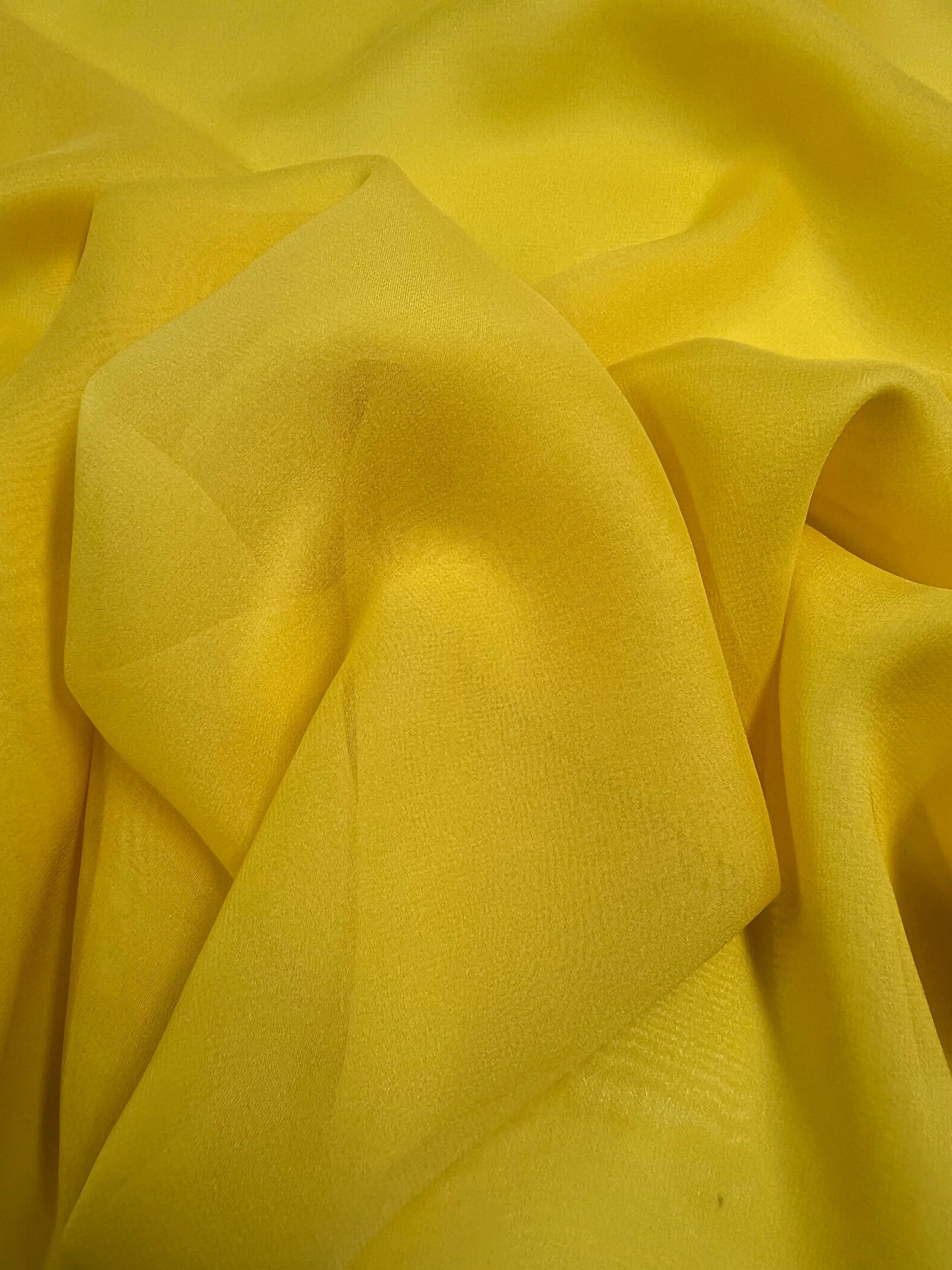 Pure Silk Georgette - Buttercup - 135cm