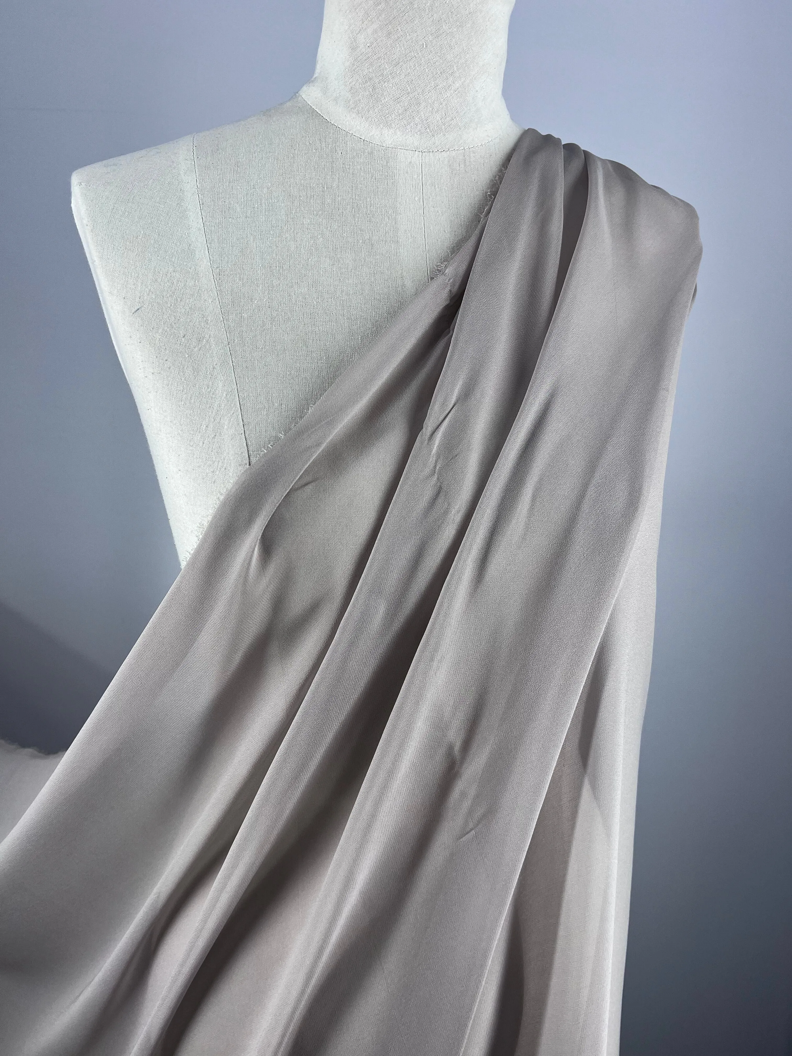 Pure Silk Georgette - New Marble - 135cm