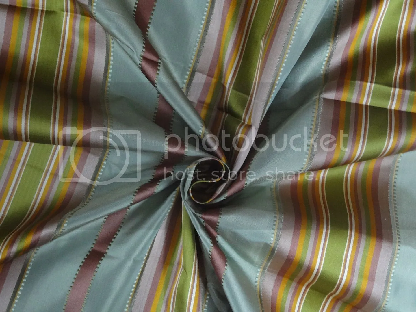 Pure Silk Taffeta Fabric Multi colour w/ Satin StripesTAFS71[3] 54&quot; wide