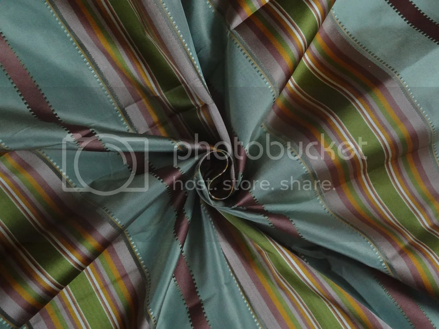 Pure Silk Taffeta Fabric Multi colour w/ Satin StripesTAFS71[3] 54&quot; wide