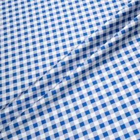 Royal Blue & White Gingham Mikado