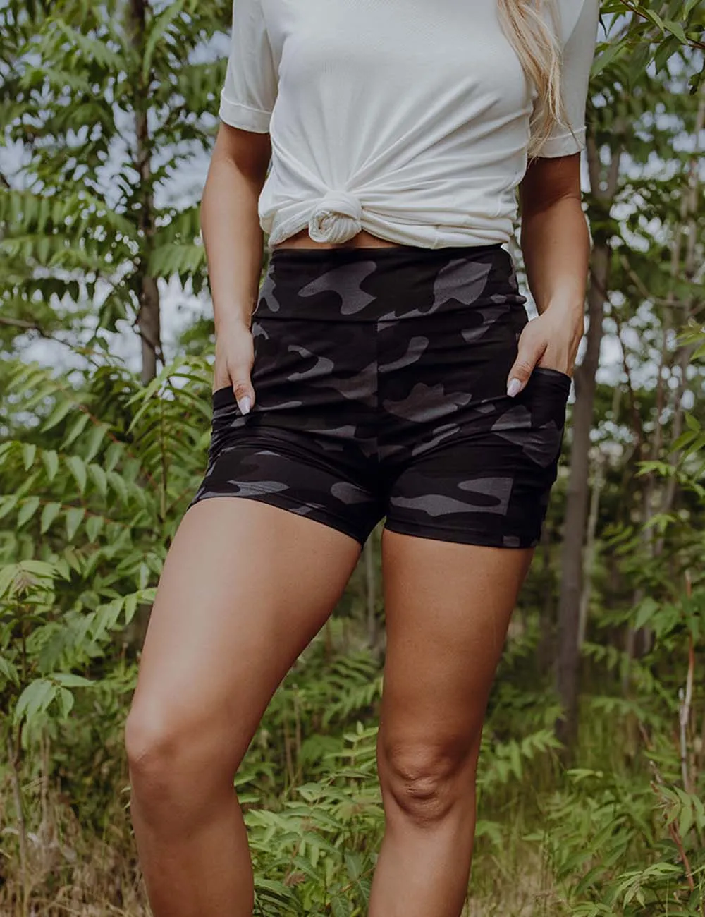 SA Exclusive Midnight Camo Yoga Shorts