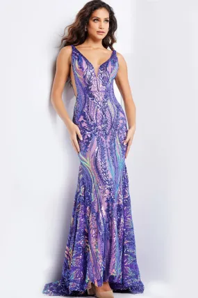 Sequin Fitted Sleeveless Gown by Jovani 22770