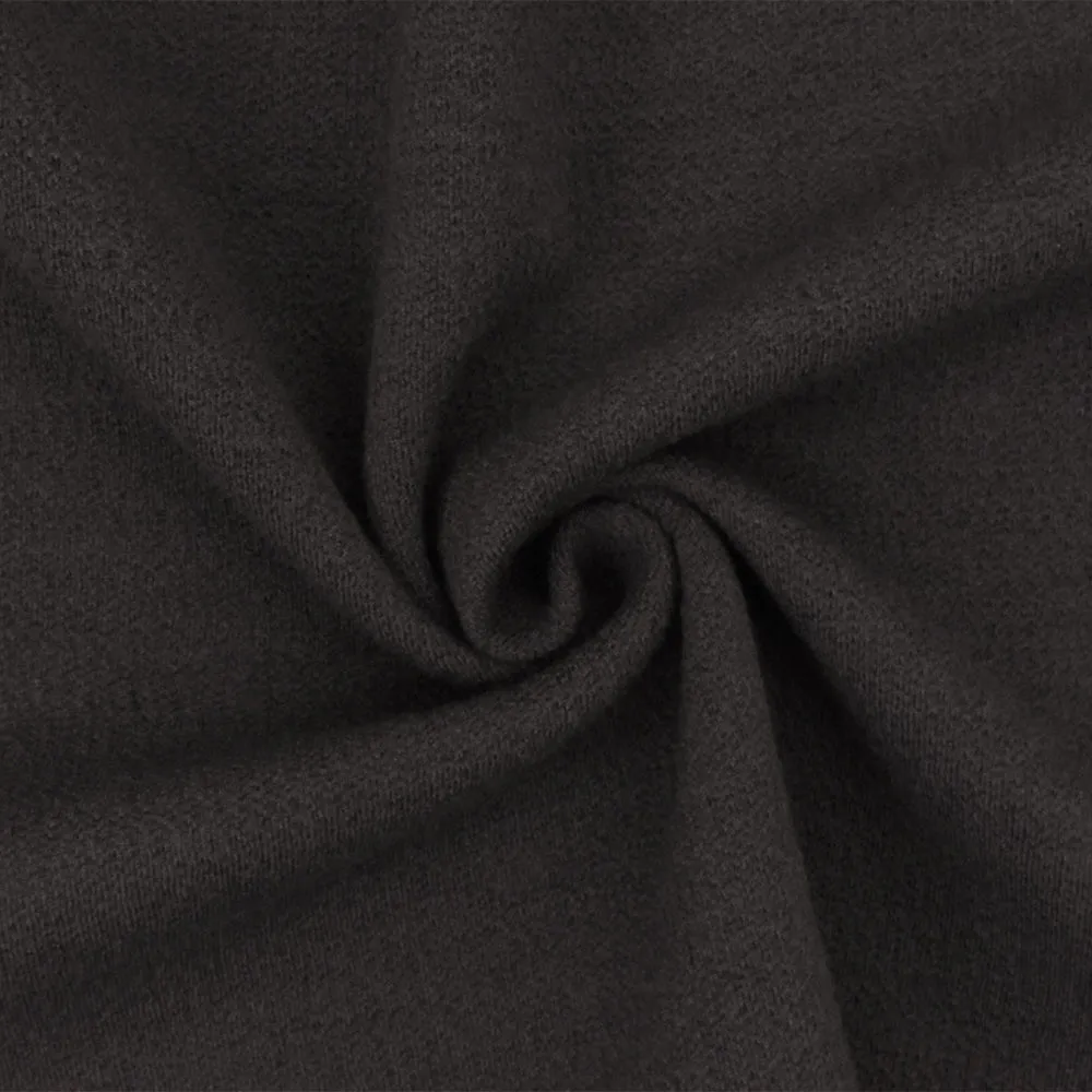 Shadow Gray Textured Stretch Double Knit Fabric