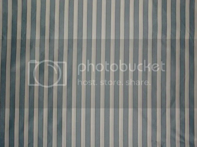 SILK TAFFETA Fabric Dusty Blue,Ivory &amp; Black color STRIPES 54&quot; wide TAFS119