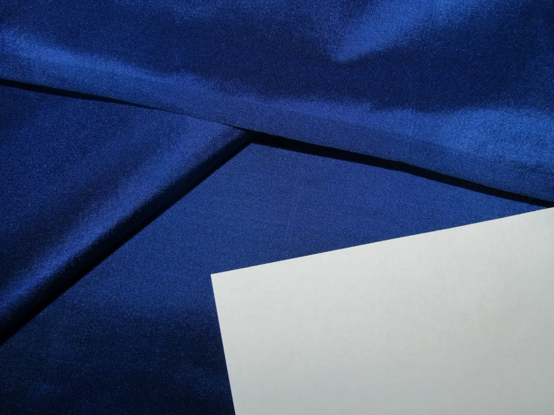 SILK TAFFETA FABRIC Electric Blue color 54" wide TAF192[1]