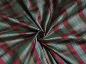 SILK TAFFETA FABRIC Multi COLOR PLAIDS-54&quot; wide TAFC39