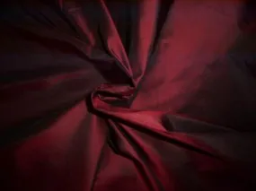 Silk taffeta wine / black colour fabric 54&quot; wide TAF286