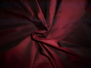 Silk taffeta wine / black colour fabric 54&quot; wide TAF286