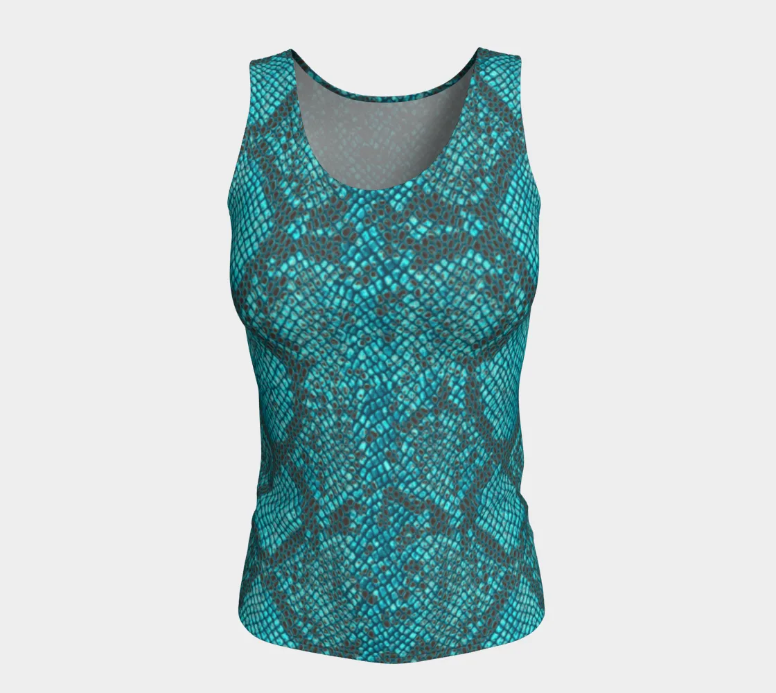 Snakeskin Fitted Tank Top