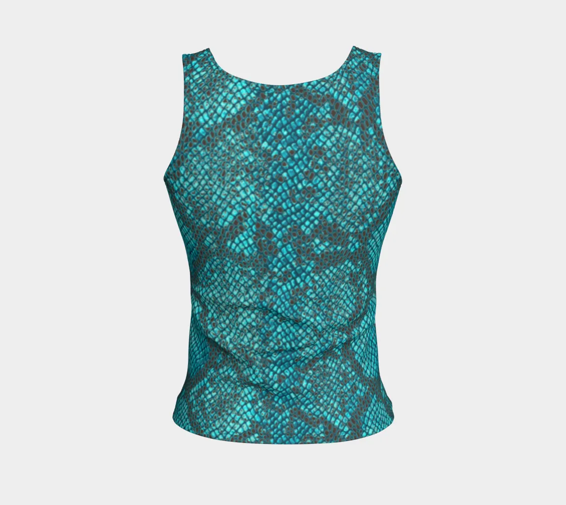 Snakeskin Fitted Tank Top