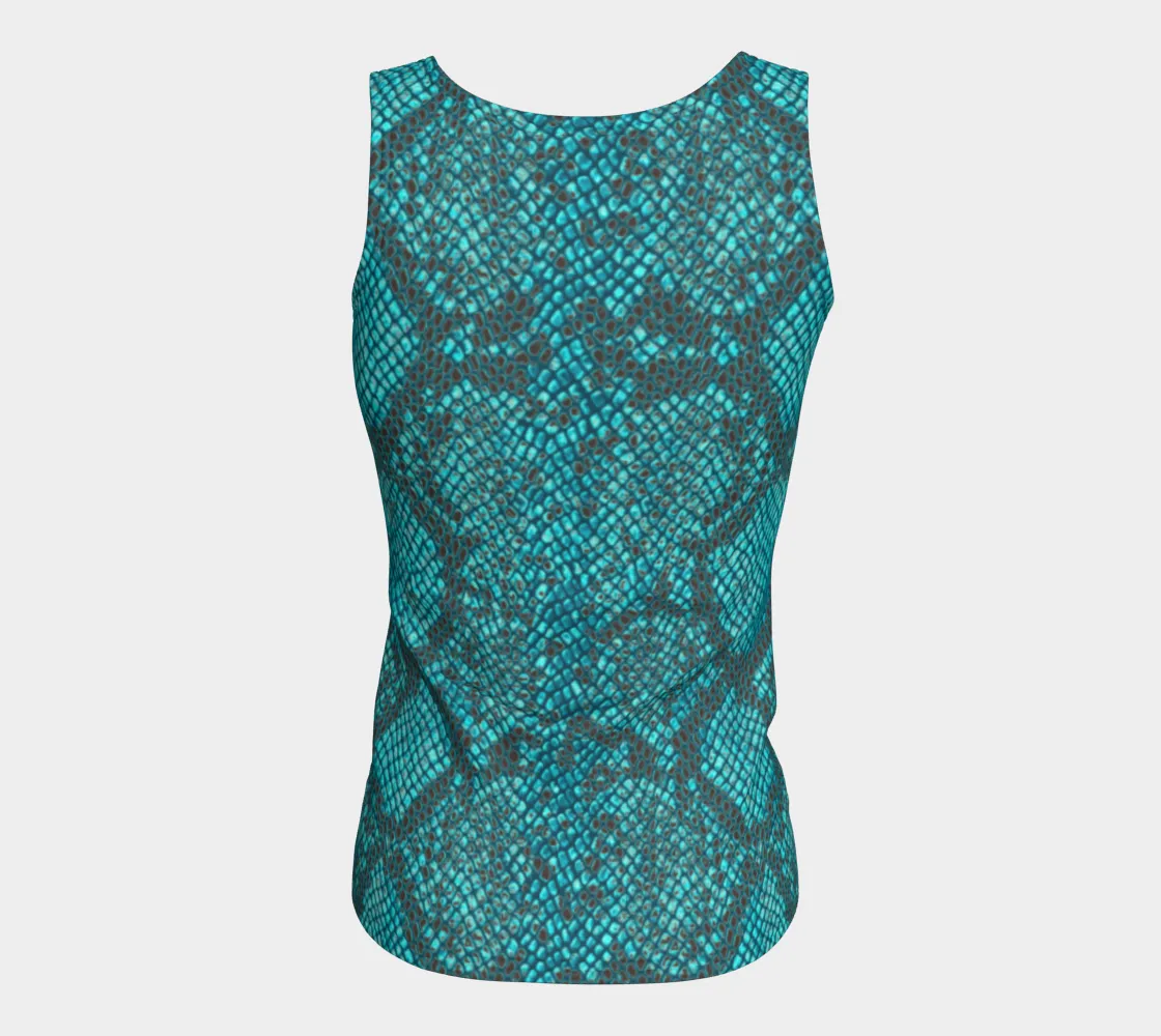 Snakeskin Fitted Tank Top