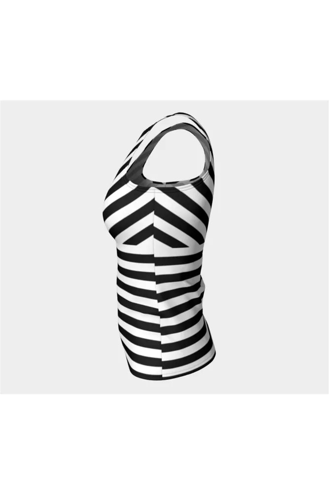 Striped Fitted Tank Top