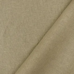 Taupe Beige Solid Linen Woven Shirting Fabric