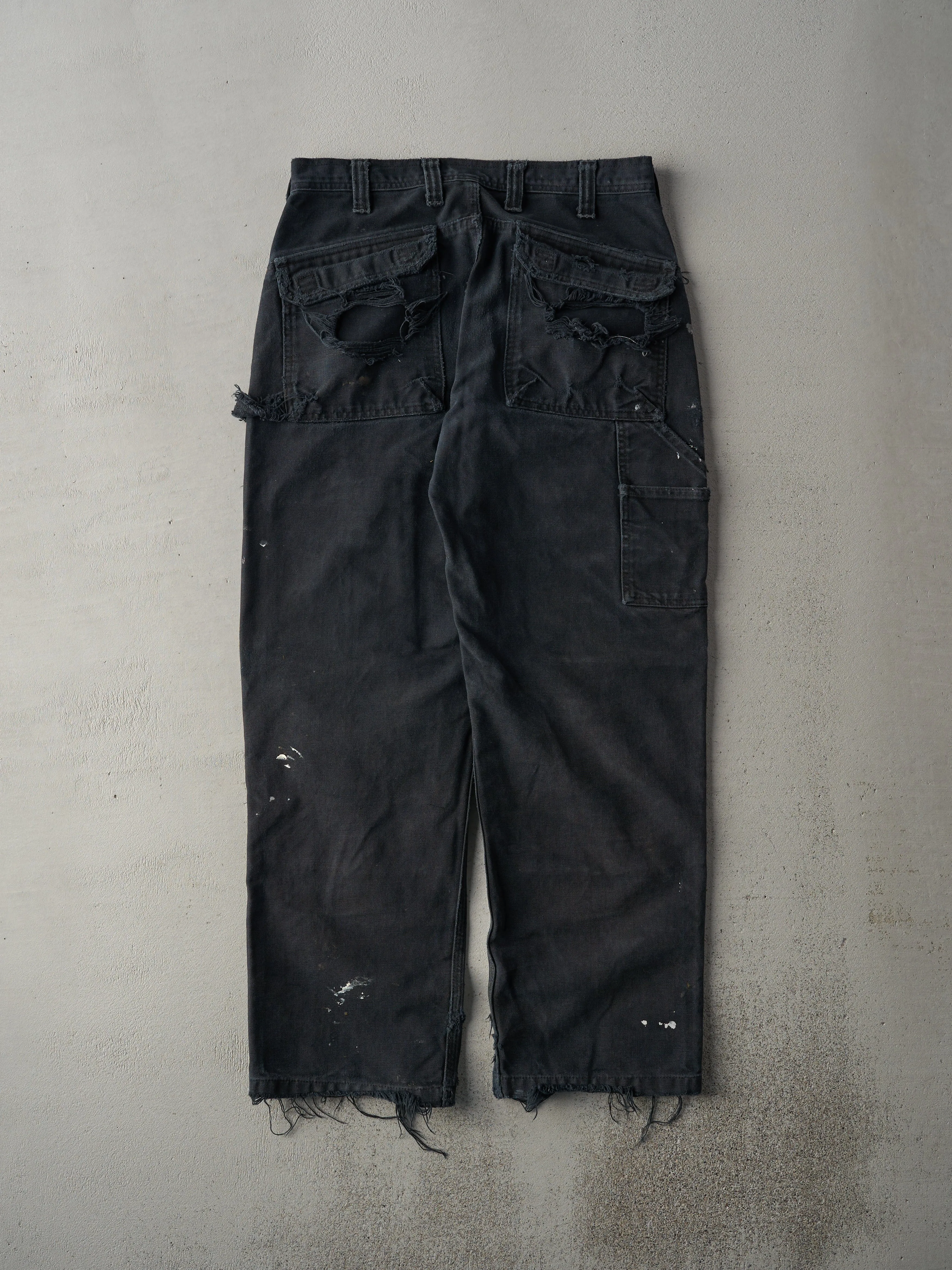 Vintage RARE 90s Black Original Fit Carhartt Double Knee Carpenter Pants (31x30.5)