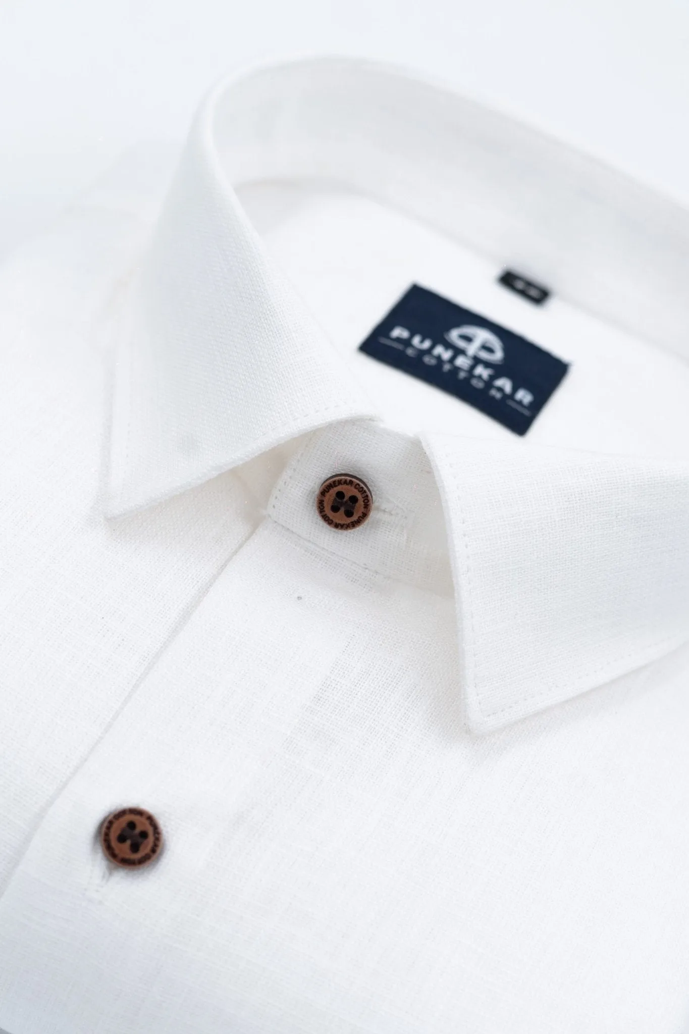 White Color Linen Formal Shirts For Men