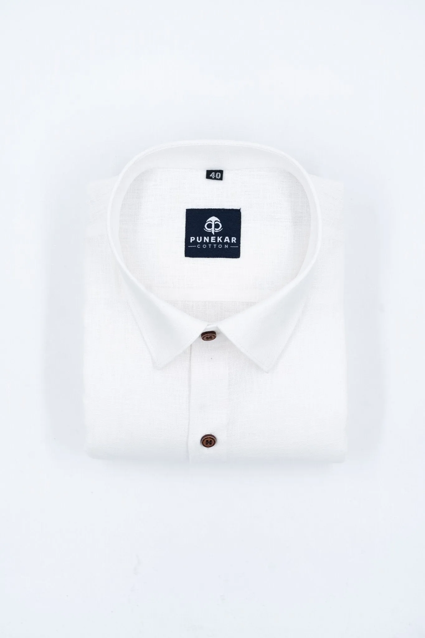 White Color Linen Formal Shirts For Men