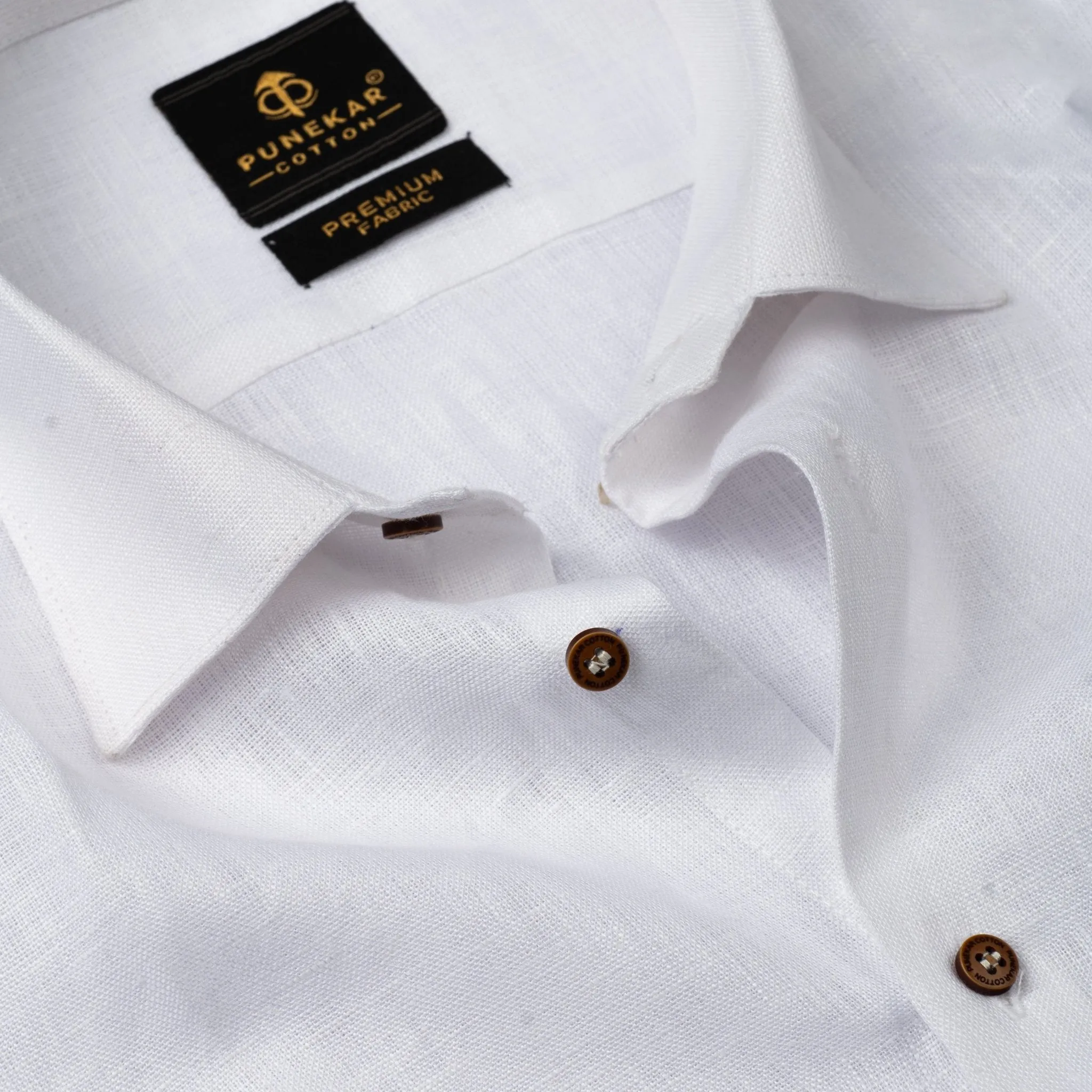 White Color Prime Linen Shirt For Men