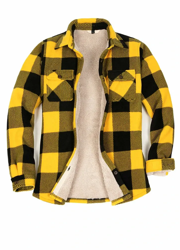 Women's Matching Family Button Up Yellow Plaid Jacket